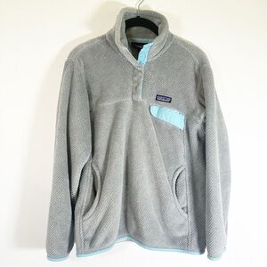 Patagonia Re-Tool Snap-T Better Fleece Pullover Sweater Grey Blue Size Medium